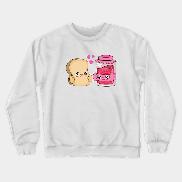 All i need is bread and jam, Kawaii bread and jam cartoon. Crewneck Sweatshirt by JS ARTE